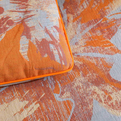 Couette réversible en coton à fleurs orange et bleues Ownkoti - image 6