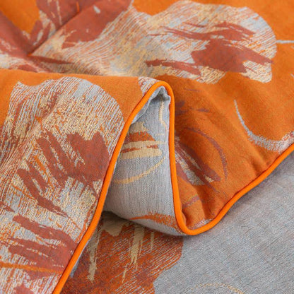 Couette réversible en coton à fleurs orange et bleues Ownkoti - image 18