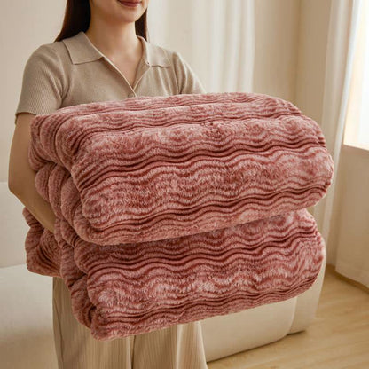 Couverture douce et moelleuse en peluche Ownkoti - Rouge - 79" x 91" - image 0