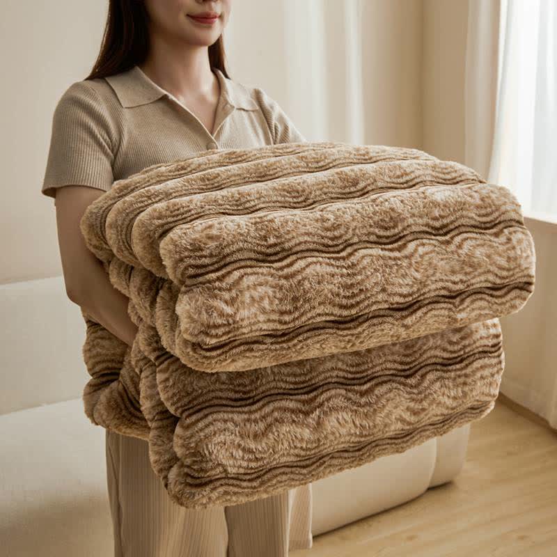 Couverture douce et moelleuse en peluche Ownkoti - Kaki - 79" x 91" - image 8