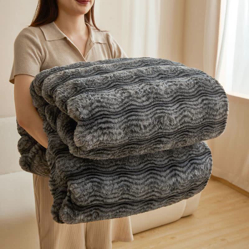Couverture douce et moelleuse en peluche Ownkoti - Gris foncé - 79" x 91" - image 31