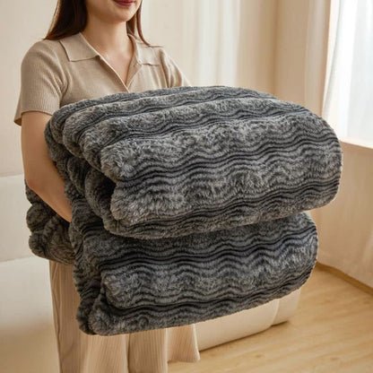 Couverture douce et moelleuse en peluche Ownkoti - Gris foncé - 79" x 91" - image 31