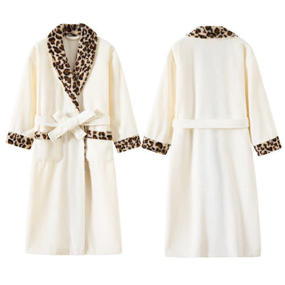 Peignoir long et moelleux à imprimé léopard - image 3