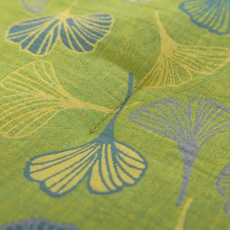 Couette en gaze de coton à feuilles de ginkgo vertes Ownkoti - image 13