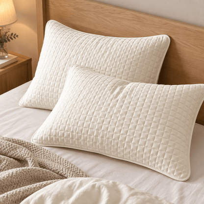 Housse de coussin en coton à carreaux rectangulaires unis Ownkoti - image 1