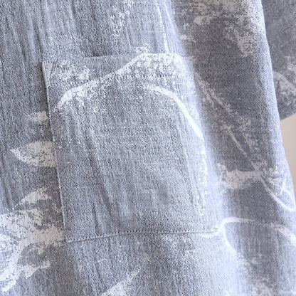 Pyjama peignoir confortable avec peinture à l'encre jacquard