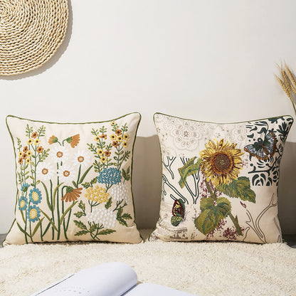 Housse de coussin florale vintage Ownkoti