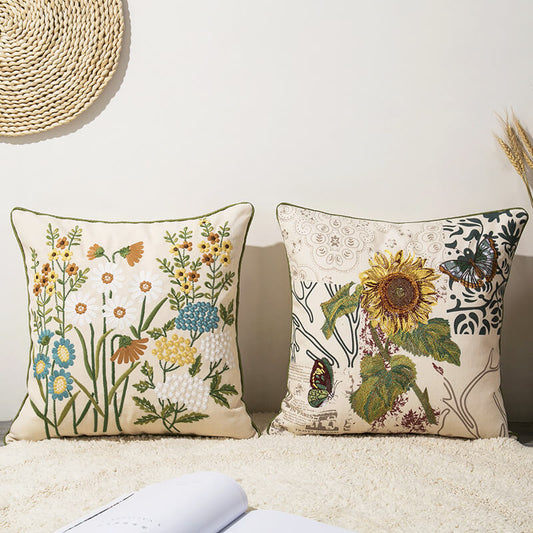 Housse de coussin florale vintage Ownkoti
