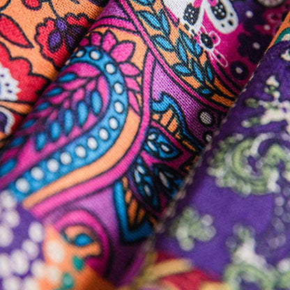 Rideaux de fenêtre en coton et lin colorés style bohème Ownkoti