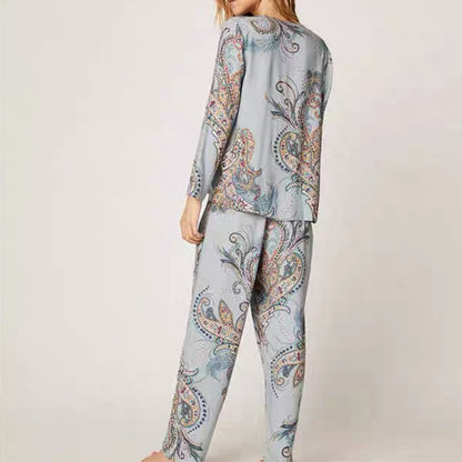 Ensemble de vêtements d'intérieur respirants avec plumes bleues