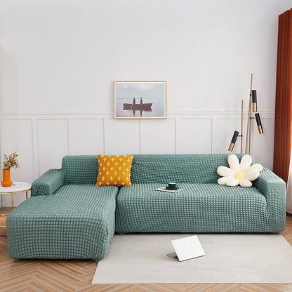 Housse de canapé extensible en seersucker couleur pure Ownkoti