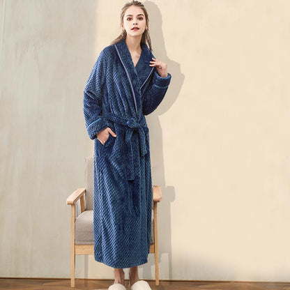 Peignoir long en polaire bouffante Ownkoti
