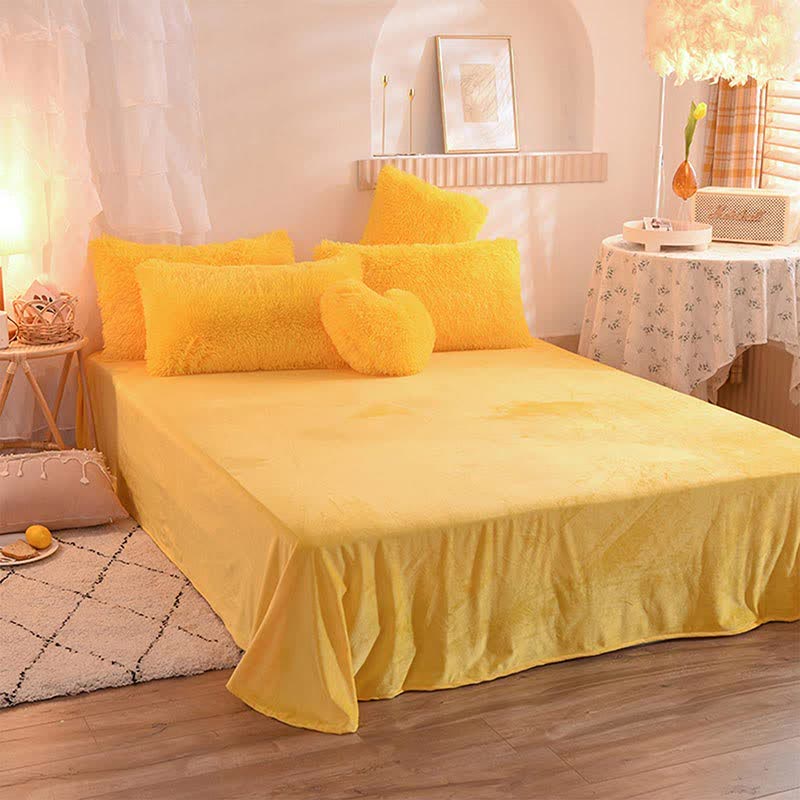Parure de lit moelleuse avec housse de couette et taie d'oreiller