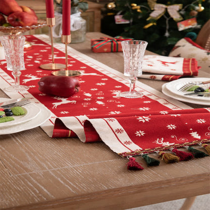 Chemin de table luxueux pour la décoration de Noël