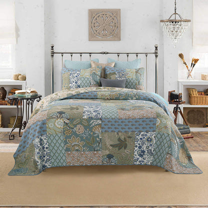 Couette de style bohème avec taies d'oreiller à fleurs