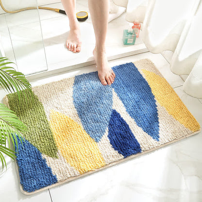 Ownkoti Tapis de sol doux et antidérapant avec motif de feuilles vertes - B - 50 cm x 80 cm - image 4