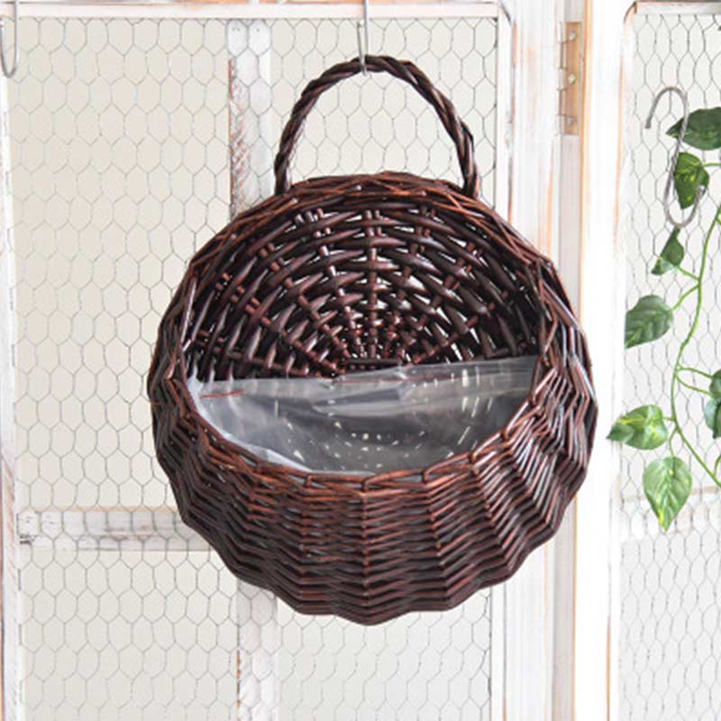 Panier à plantes tissé à la main Ownkoti avec poignée (3 pièces)