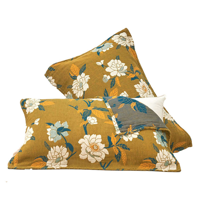Serviettes-oreillers en coton Ownkoti à motif floral blanc (lot de 2)