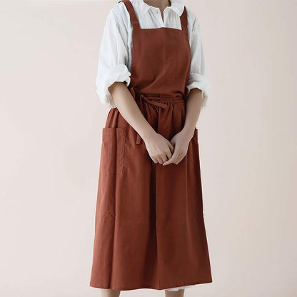 Tablier en coton Ownkoti, tablier imperméable avec poches