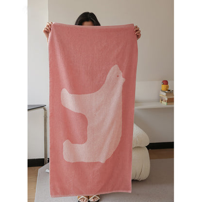 Serviette en coton respirant avec motif ours polaire