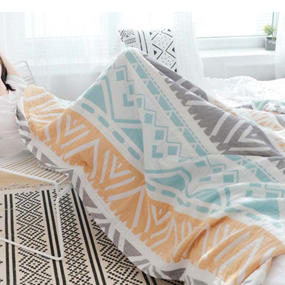 Ownkoti Couette légère en coton avec motif à blocs de couleurs