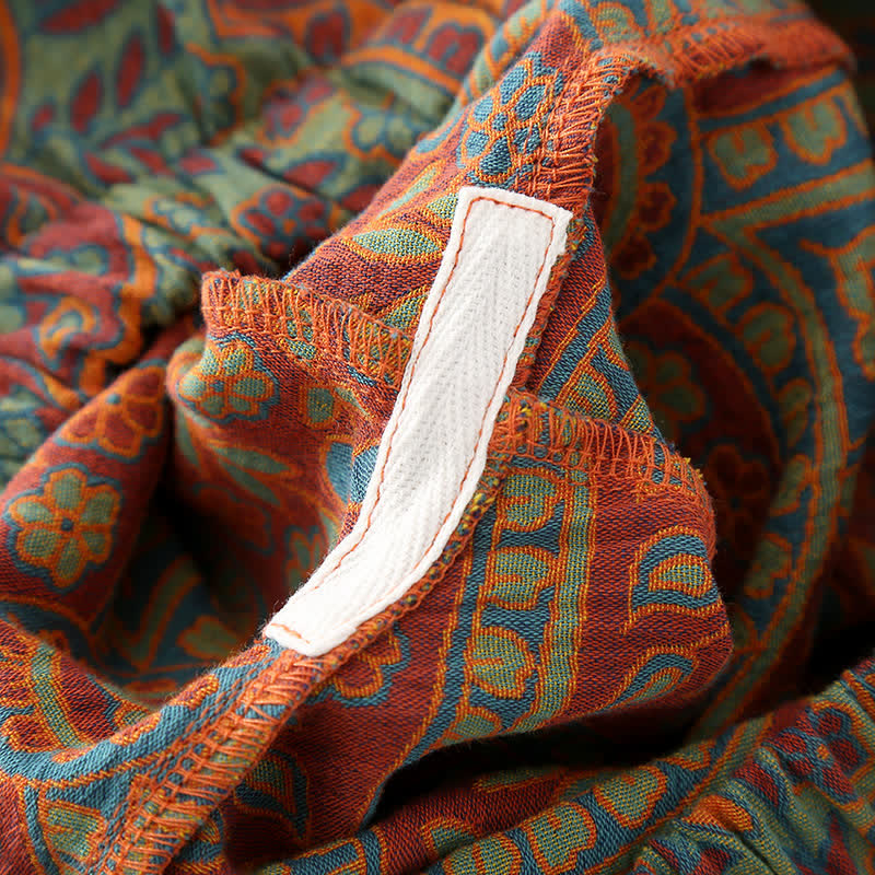 Ensemble de vêtements d'intérieur à col rond avec motif jacquard vintage - image 9