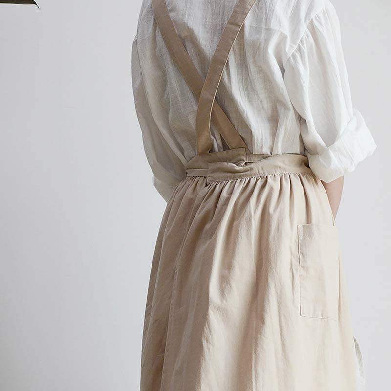 Tablier en coton Ownkoti, tablier imperméable avec poches