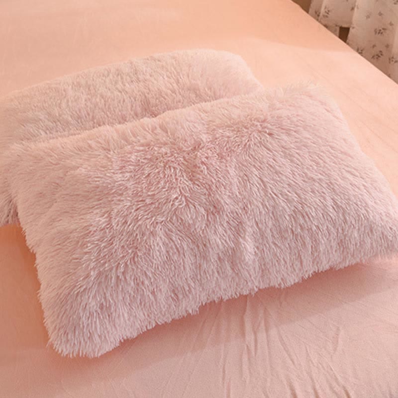 Parure de lit moelleuse avec housse de couette et taie d'oreiller