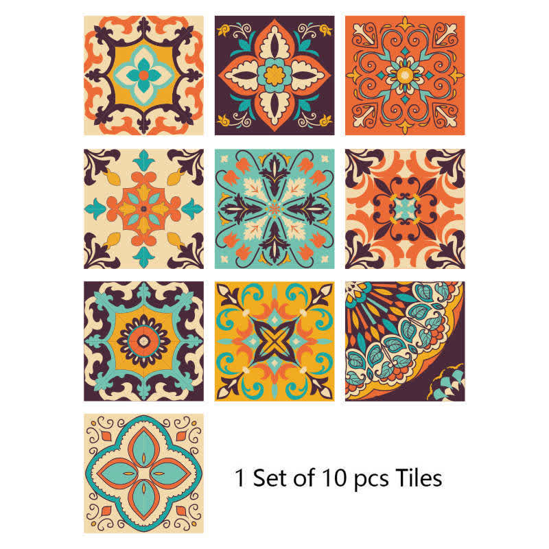 Ownkoti - Autocollants muraux à motifs abstraits variés (lot de 10)