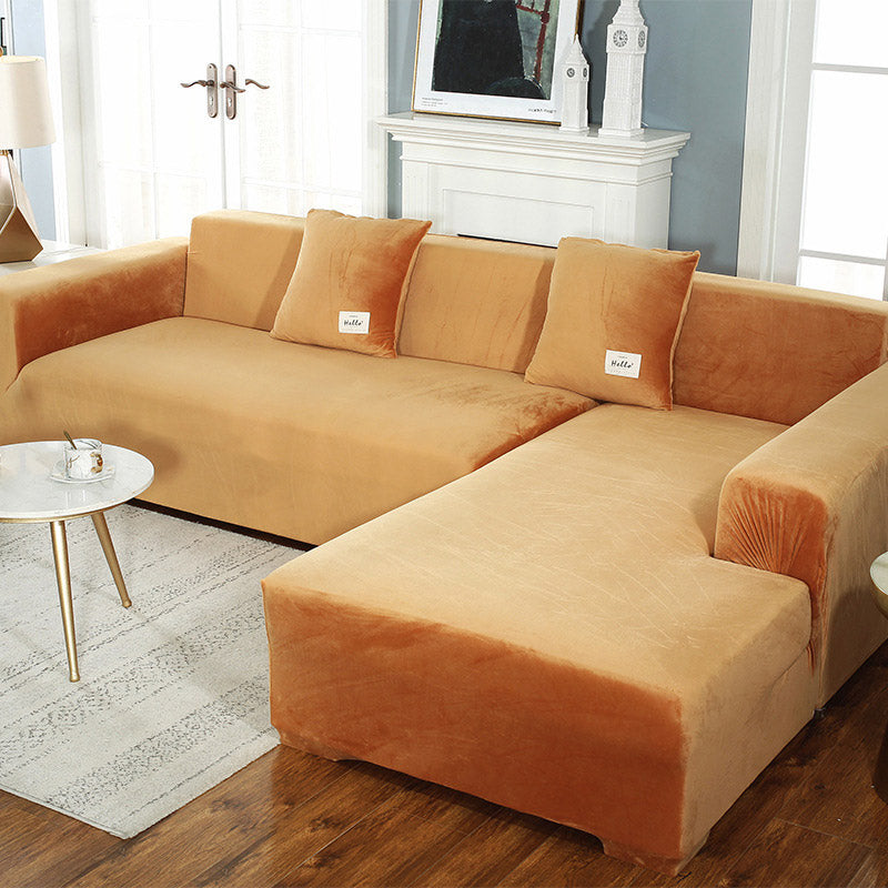 Housse de canapé en daim Ownkoti de couleur pure, élastique