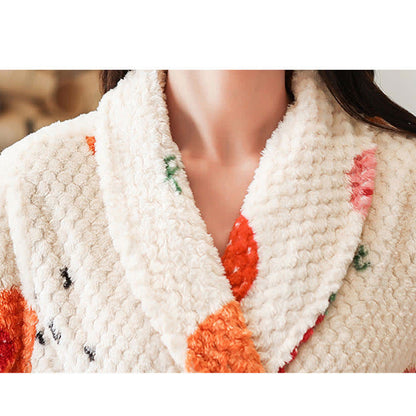 Peignoir respirant Ownkoti avec imprimé fruit et ceinture