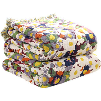 Ownkoti – Couette en coton douce et réversible avec motif floral rustique