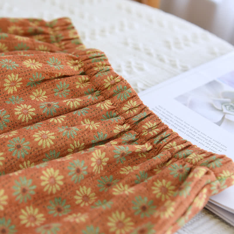 Ensemble de vêtements d'intérieur Jacquard Daisy en pur coton