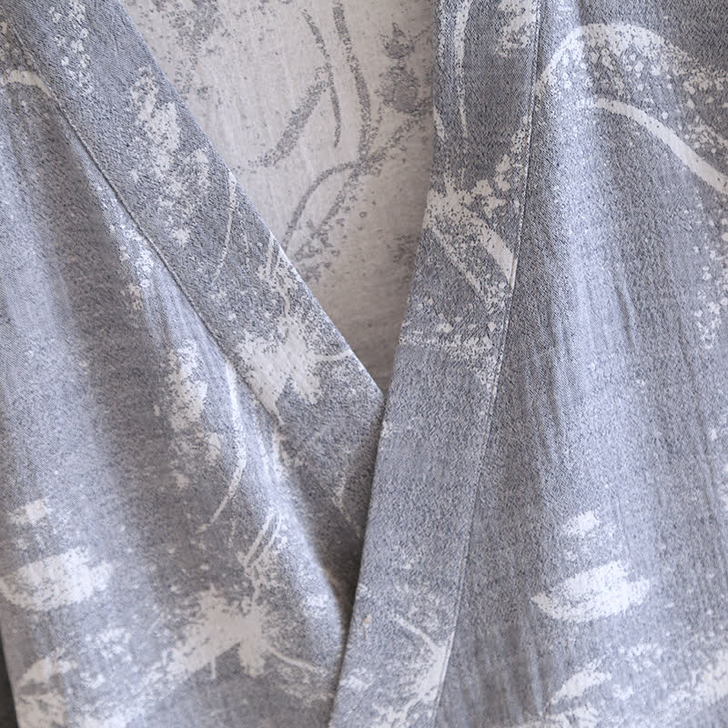 Pyjama peignoir confortable avec peinture à l'encre jacquard