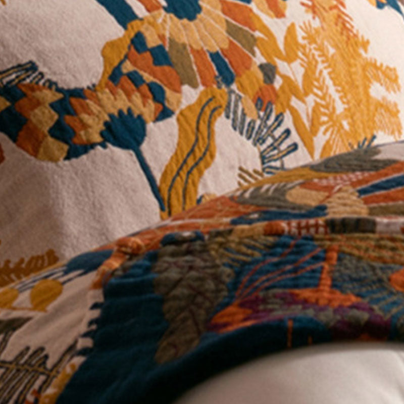 Serviette-oreiller en coton Boho Ownkoti à motif oiseau (lot de 2)