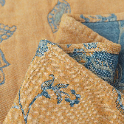 Serviette de toilette double face en coton à motif floral bohème (2 pièces)