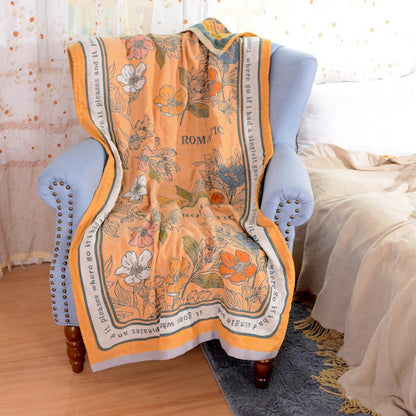 Serviette de bain réversible Ownkoti à motif floral en différentes couleurs