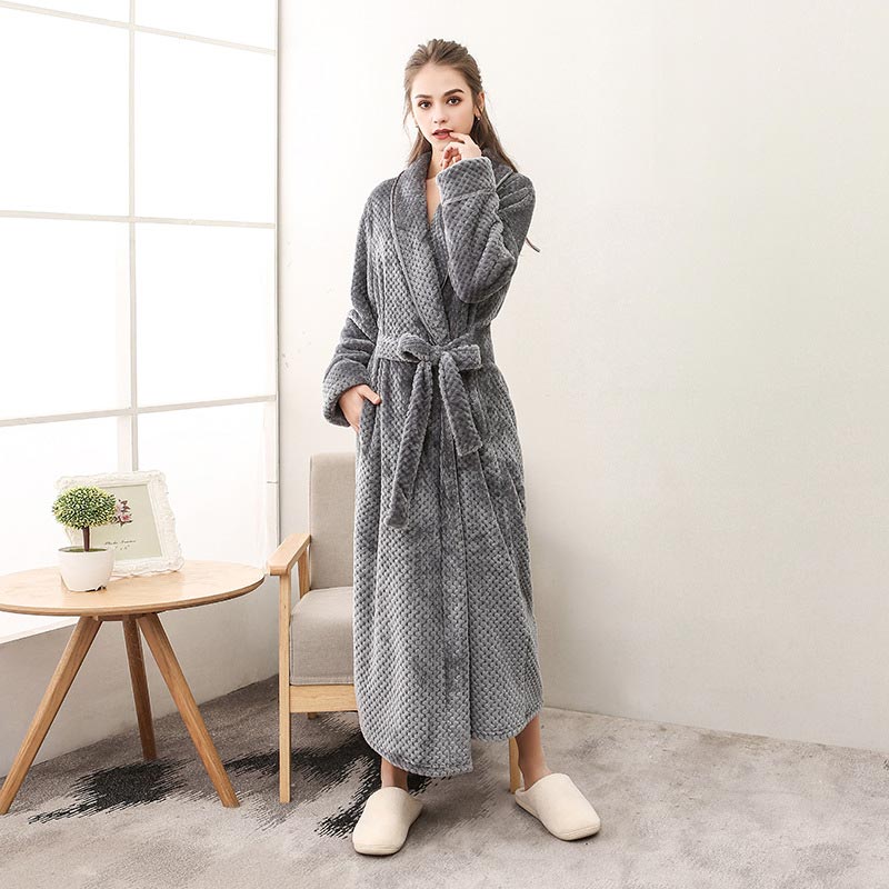 Peignoir long en polaire bouffante Ownkoti