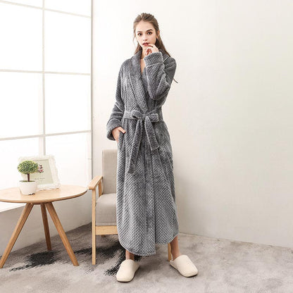 Peignoir long en polaire bouffante Ownkoti