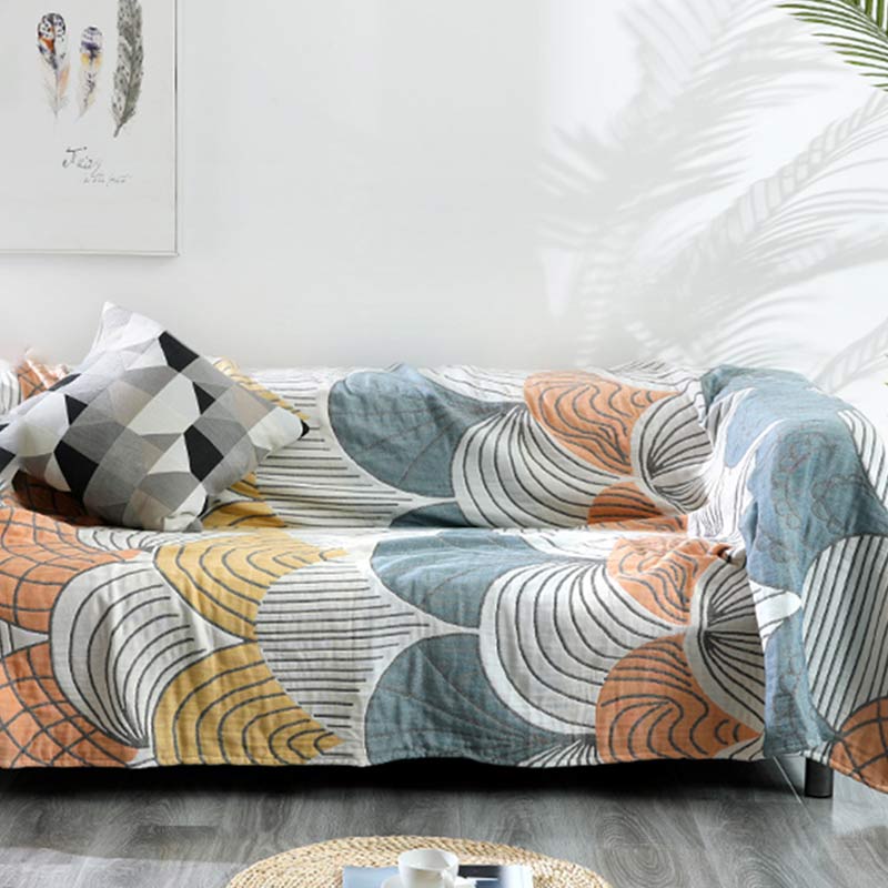 Housse de canapé réversible avec imprimé coquillage