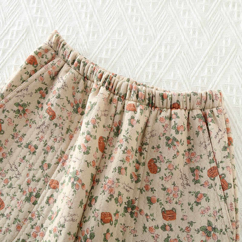 Ensemble de vêtements de détente en coton de style roseraie vintage