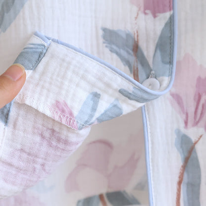 Ensemble de nuit chic en gaze de coton à motif floral