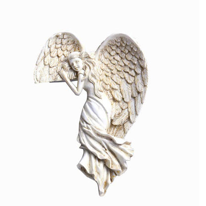 Sculpture de cadre de porte Ownkoti avec ailes d'ange