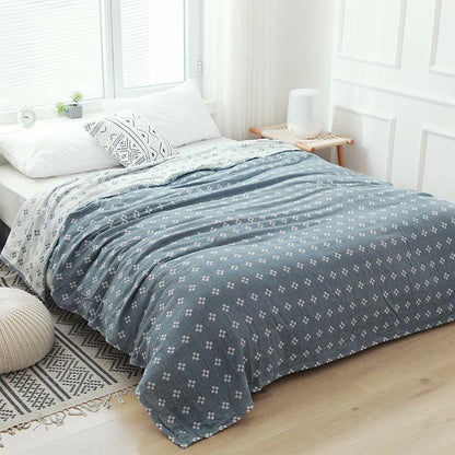 Mini-couette en coton Ownkoti à motif à carreaux blancs
