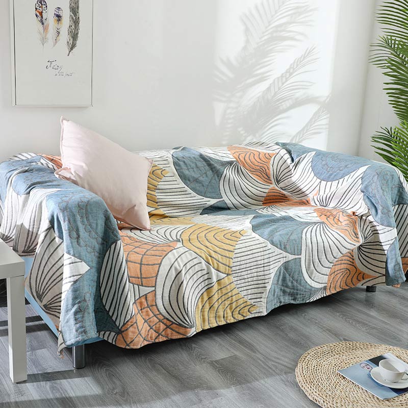 Housse de canapé réversible avec imprimé coquillage