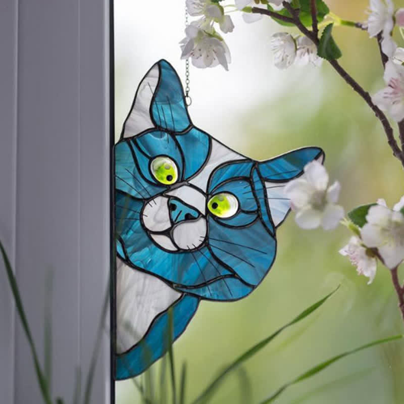 Décoration de fenêtre Ownkoti « Chat tacheté » (achetez-en un, recevez-en un gratuitement)