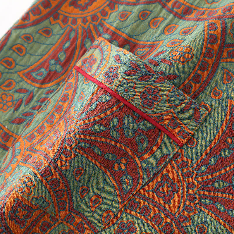Ensemble de vêtements d'intérieur à col rond avec motif jacquard vintage - image 4