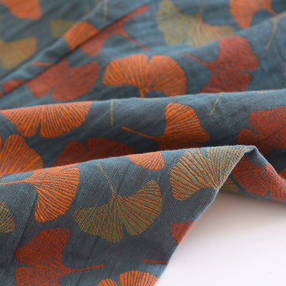 Ensemble de vêtements d'intérieur en coton avec bouton en forme de feuille de ginkgo - image 7