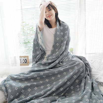 Mini-couette en coton Ownkoti à motif à carreaux blancs