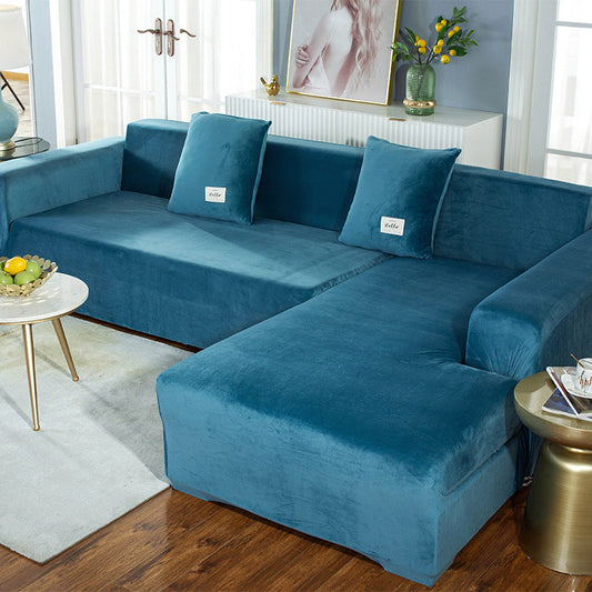 Housse de canapé en daim Ownkoti de couleur pure, élastique